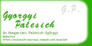 gyorgyi palesich business card